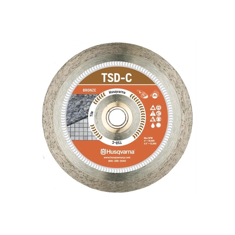 Husqvarna 542761258 4-1/2in Continuous Rim Diamond Blade - TSD-C Dri Disc
