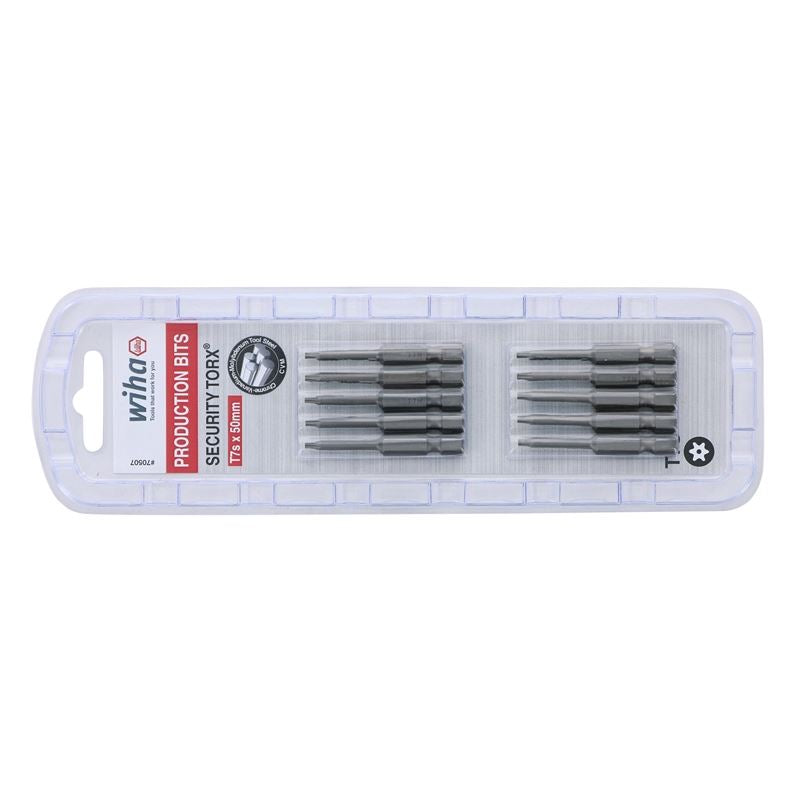 Wiha Security Torx Power Bit T7s Pack of 10 Bits
