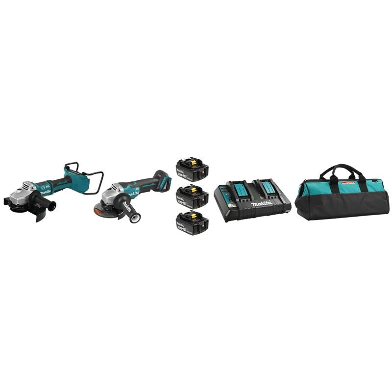 MAKITA DLX2269PT1 18V LXT 2PC Combo 5.0Ah Kit w/3BL (DGA508Z / DGA900Z)