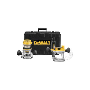 DEWALT | DW618PK 2-1/4HP Maximum Motor HP EVS Fixed Base / Plunge Router Combo Kit with Soft Start