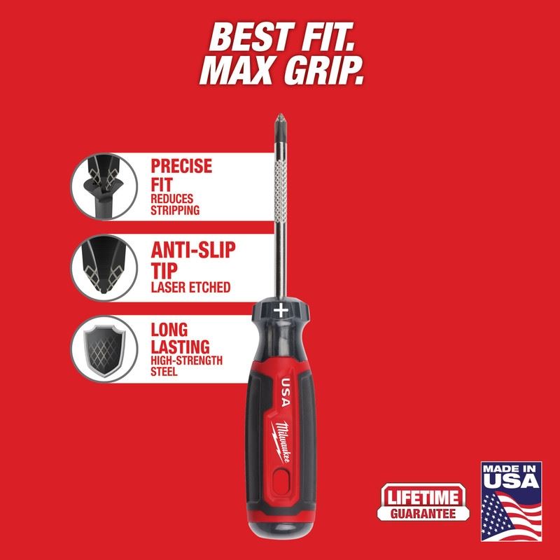Milwaukee MT201 #1 Phillips 3in Cushion Grip Screwdriver (USA)