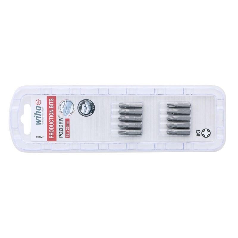 Wiha Terminator Impact Insert Bit Pozi #3 Pack of 2 Bits