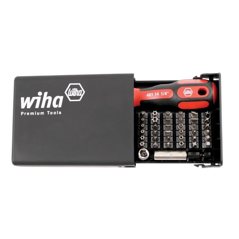 Wiha Security Bits Collector 39 Pc. Set with Magnetic Bit Holder, Socket and Handle