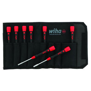 Wiha PicoFinish Precision Metric Nut Driver 8 Piece Set in Canvas Pouch