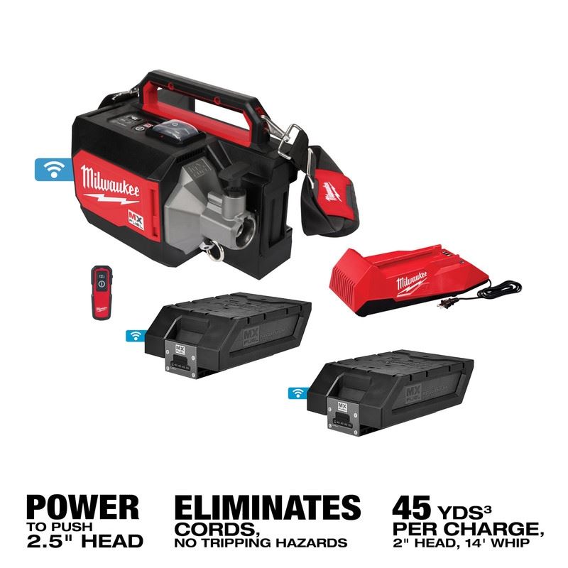 Milwaukee MXF370-2XC Concrete Vibrator Kit