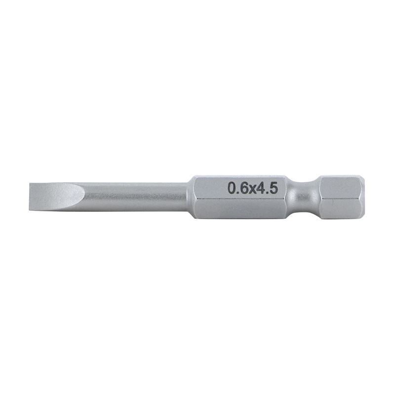 Wiha Slotted Power Bit 4.5 x 50mm Pack of 10 Bits