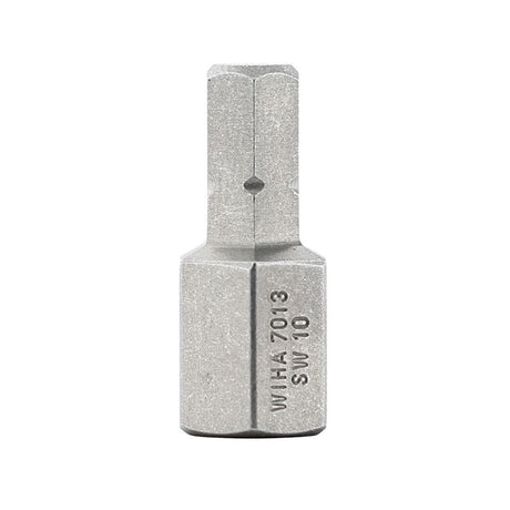 Wiha Hex Metric Insert Bit 10.0 x 25mm Pack of 10 Bits