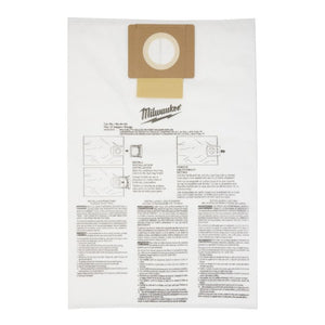 Milwaukee 49-90-1979 Fleece Dust Bags (5PK) - 6 Gallon