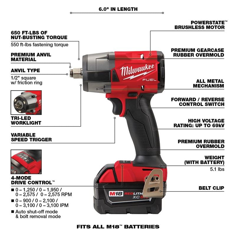 Milwaukee 2998-27 M18 FUEL 7 Tool Combo Kit