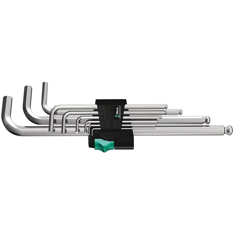 WERA 05022087001 950/9 Hex-Plus 1 L-key set, metric, chrome-plated, 9 pieces