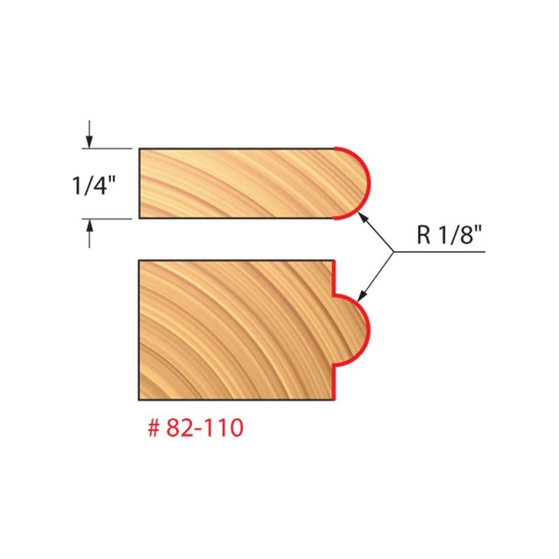 Freud | 82-110 1/8 Radius Half Round Bit
