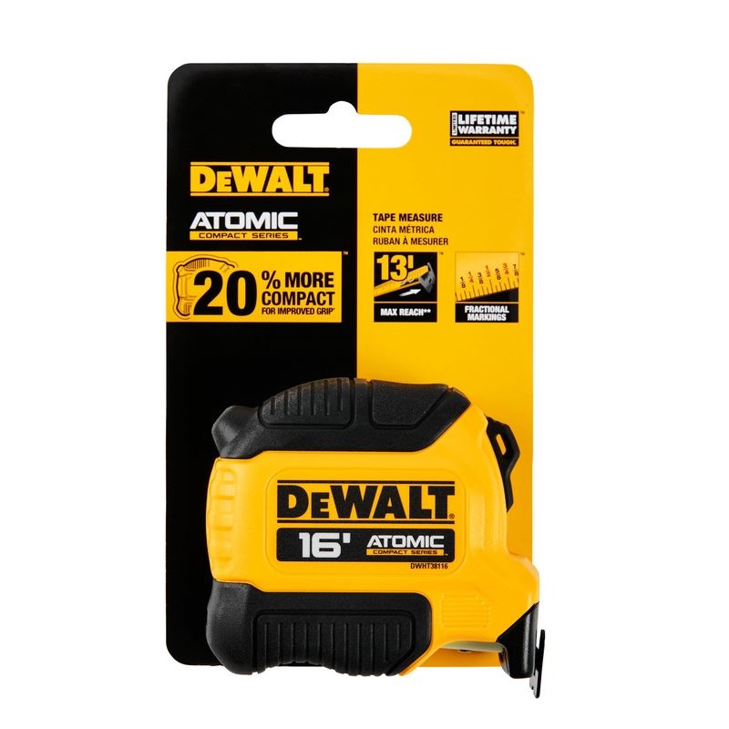 DEWALT DWHT38116S 16ft Tape Measure - Atomic Compact Series