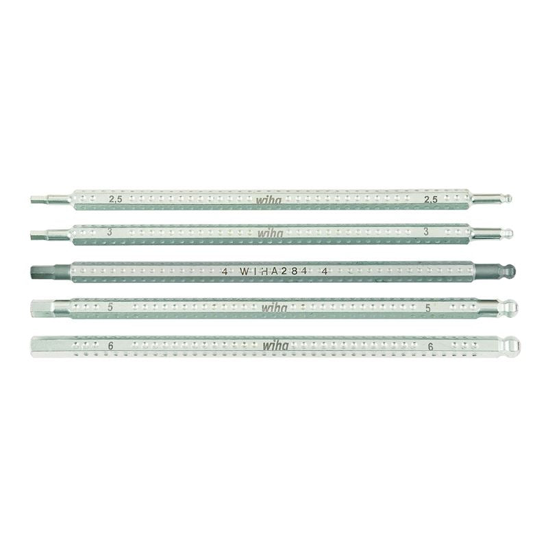 Wiha Drive-Loc VI Hex Metric and Ball End 5 Blade Set