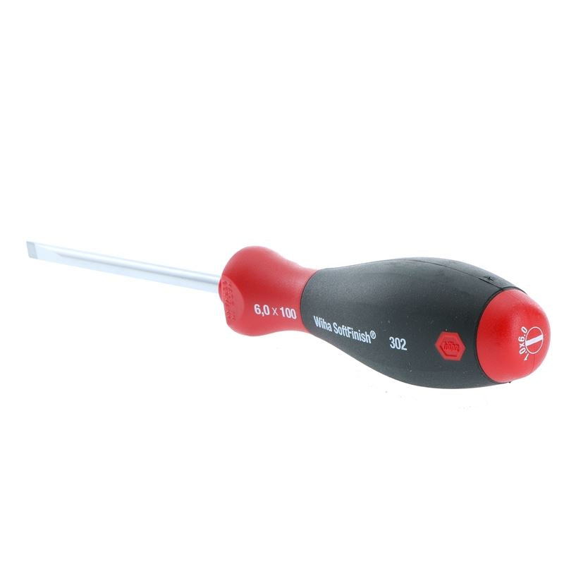 Wiha SoftFinish Slotted Driver 6.0 x 100mm