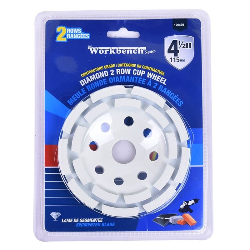 SEGMENTED 2 ROW DIAMOND CUP WHEEL 4Â½IN