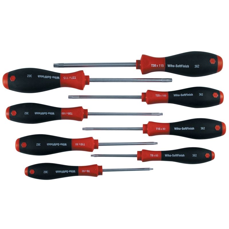 Wiha SoftFinish Torx Screwdriver 8 Piece Set T6-T30