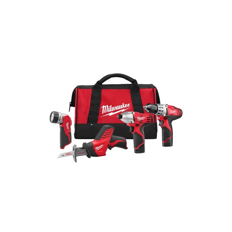 Milwaukee | 2498-24 M12â„¢ Cordless Lithium-Ion 4-Tool Combo Kit