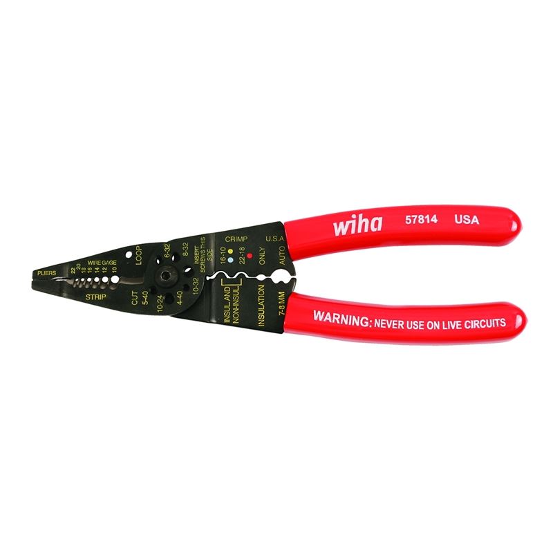 Wiha 578 Combo Strippers Crimper Plers AWG 10-22