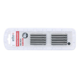 Wiha Hex Inch Power Bit 1/4 x 50mm Pack of 10 Bits