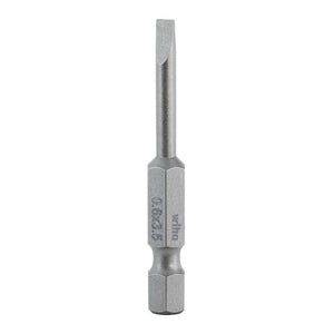 Wiha Slotted Power Bit 3.5 x 50mm Pack of 10 Bits