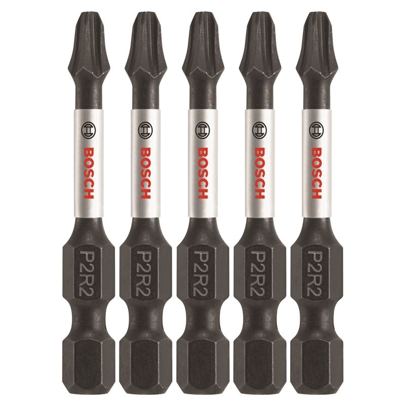 Bosch | ITP2R2205 5 pc. Impact Tough 2 In. Phillips/Square #2 Power Bits