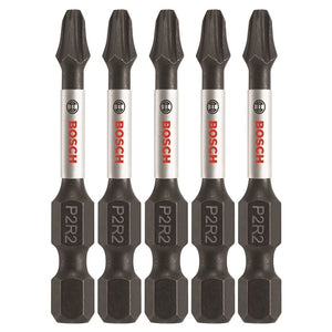 Bosch | ITP2R2205 5 pc. Impact Tough 2 In. Phillips/Square #2 Power Bits