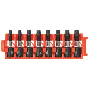 Bosch | CCSSQV108 8 pc. Impact Tough Square 1 In. Insert Bits with Clip for Custom Case System