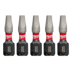 48-32-4605 SHOCKWAVE Impact Square Recess #2 Insert Bits (5 Pack)