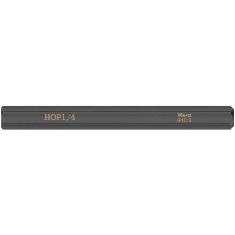 WERA 05018157001 840 S Hex-Plus bits for impact screwdrivers, 1/4in x 70 mm