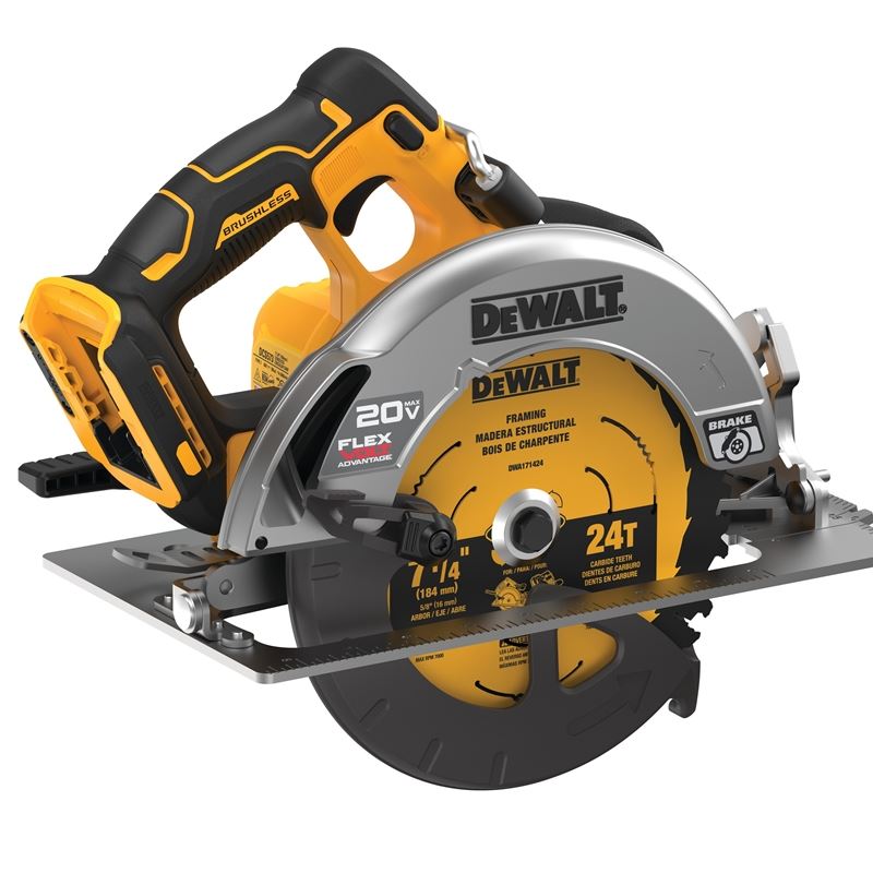 DEWALT DCS573B 20V MAX 7-1/4 IN. BRUSHLESS CORDLESS CIRCULAR SAW WITH FLEXVOLT ADVANTAGE (TOOL ONLY)