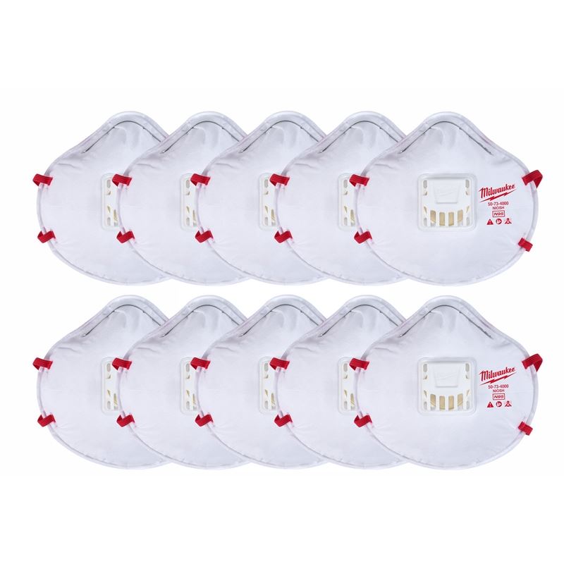 Milwaukee 48-73-4014 10PK Valved N95 Respirator