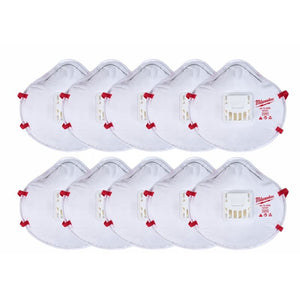 Milwaukee 48-73-4014 10PK Valved N95 Respirator