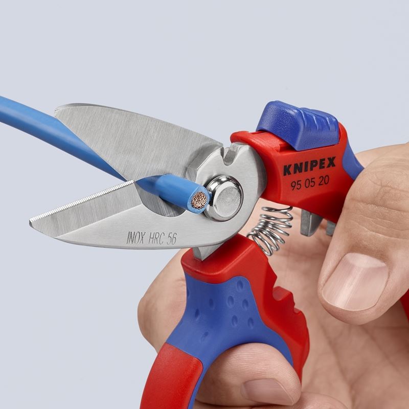KNIPEX 95 05 20 US  6- 1/4in Angled Electricians' Shears
