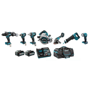 Makita DK0179G701 40V max XGT Li-Ion Cordless 7 Tool Combo Kit (4.0 Ah x2)