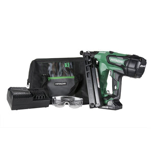 Hitachi NT1865DMA 2-1/2" 18V Brushless Lithium Ion 15Ga Angled Finish Nailer
