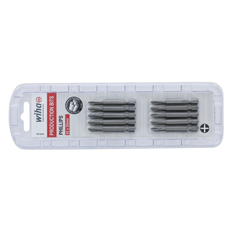 Wiha Phillips Power Bit #2 x 50mm Pack of 10 Bits