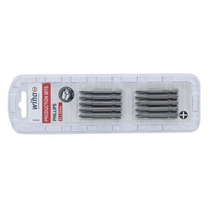 Wiha Phillips Power Bit #2 x 50mm Pack of 10 Bits
