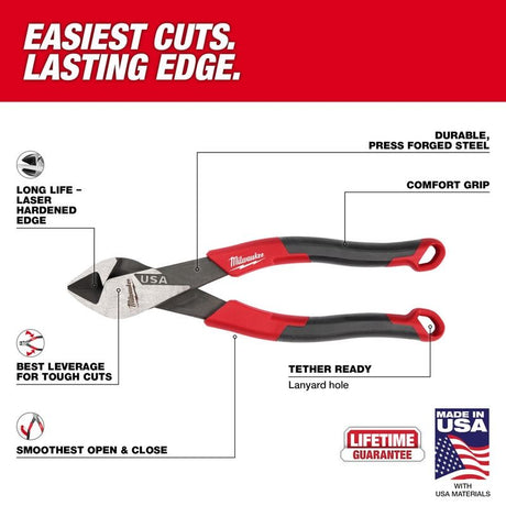 Milwaukee MT557 7in Diagonal Comfort Grip Cutting Pliers (USA)