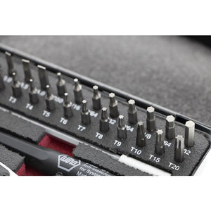 Wiha Master Tech 65 Piece Set - ESD Handle, Mini Ratchet and MicroBits In Metal Storage Box
