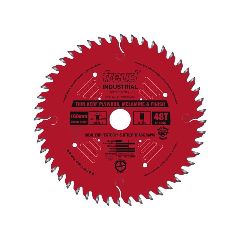 Freud LU79R006 160mm Thin Kerf Ultimate Plywood & Melamine Blade