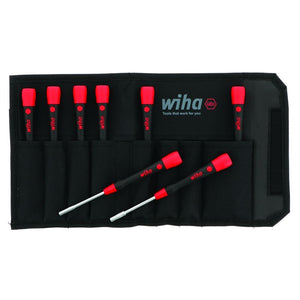 Wiha PicoFinish Precision Inch Nut Driver 8 Piece Set in Canvas Pouch