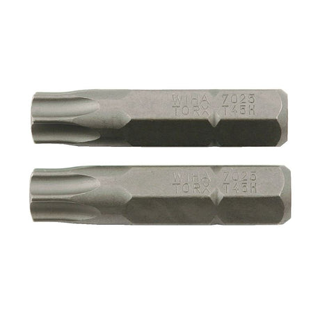 Wiha Security Torx Insert Bit 5/16 T45s Pack of 2 Bits