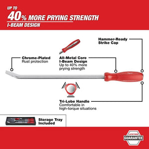 Milwaukee 48-22-9214 4pc Pry Bar Set
