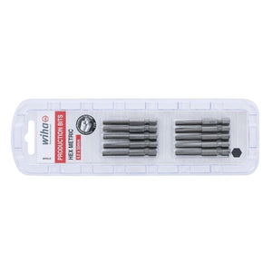 Wiha Hex Metric Power Bit 4.0 x 50mm Pack of 10 Bits