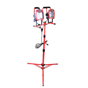 4-Level Twin Halogen Work Lights w / Adj. Tripod