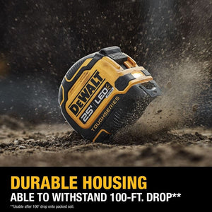 DEWALT DWHT35625S TOUGHSERIES 25 FT Lighted Tape Measure