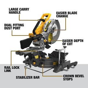 DEWALT DCS781B  60V MAX Brushless 12in. Double Bevel Sliding Miter Saw