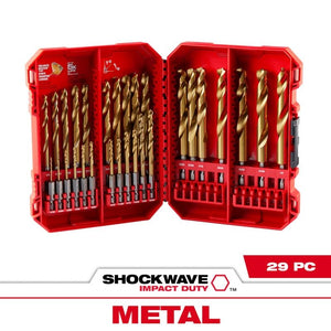 Milwaukee 48-89-4672 SHOCKWAVE Impact Duty RED HELIX Titanium Drill Bit Set - 29PC