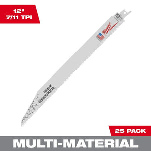 Milwaukee 48-00-8711 WRECKER Multi-Material SAWZALL Blade 12in 7/11TPI  - 25pk