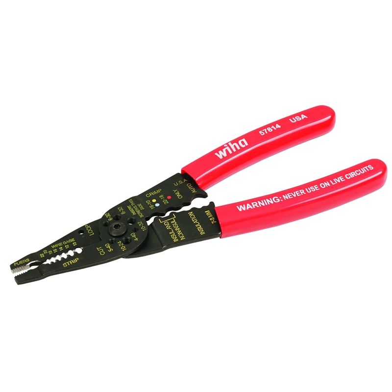 Wiha 578 Combo Strippers Crimper Plers AWG 10-22